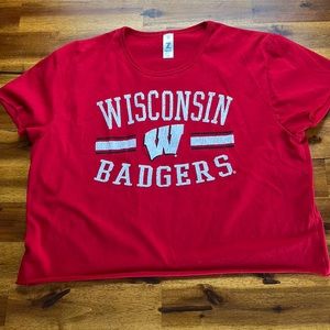Wisconsin Badger cropped tshirt